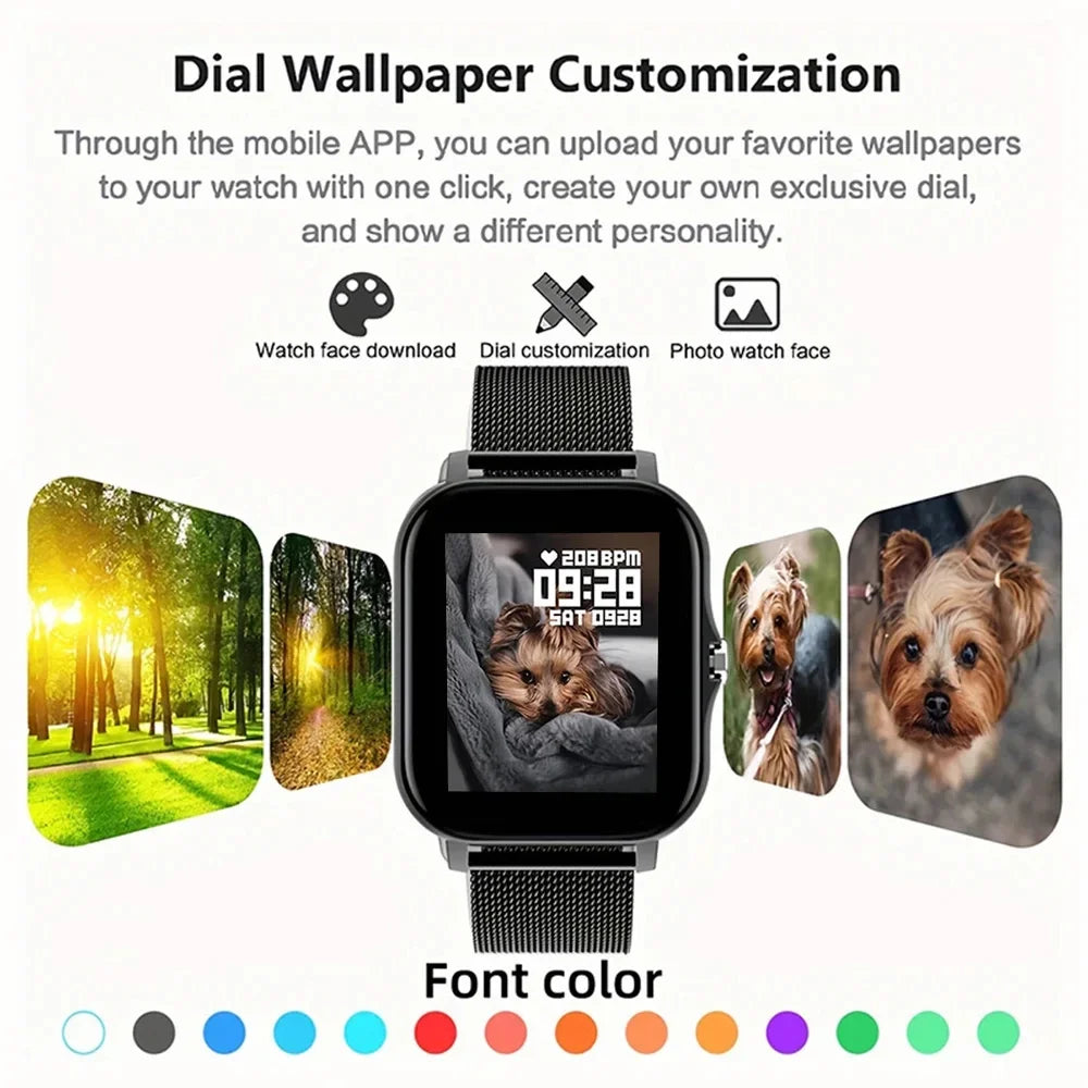 Hot Sale Fashion 2025 New Smart Watchs Bluetooth Call Message Reminder 24 Hour Health Monitor Smart Watch Gift for Men and Women