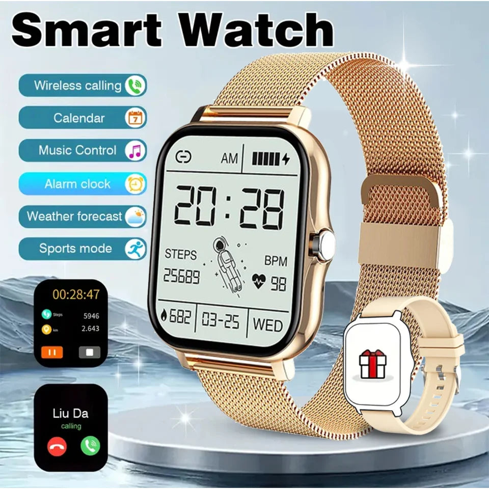 Hot Sale Fashion 2025 New Smart Watchs Bluetooth Call Message Reminder 24 Hour Health Monitor Smart Watch Gift for Men and Women