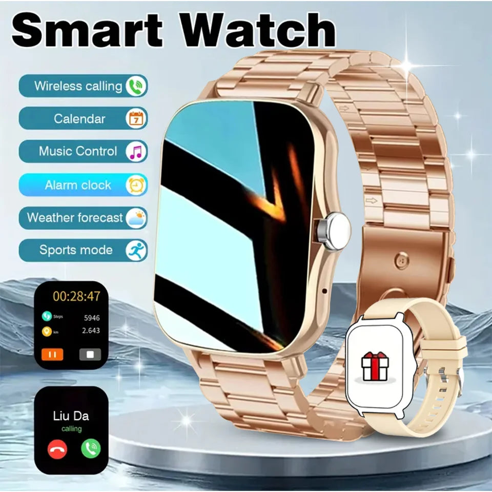 Hot Sale Fashion 2025 New Smart Watchs Bluetooth Call Message Reminder 24 Hour Health Monitor Smart Watch Gift for Men and Women