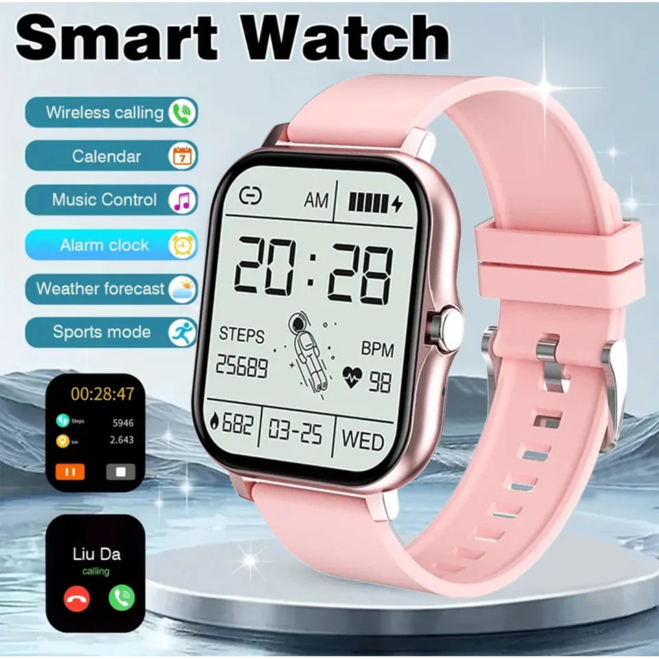 Hot Sale Fashion 2025 New Smart Watchs Bluetooth Call Message Reminder 24 Hour Health Monitor Smart Watch Gift for Men and Women