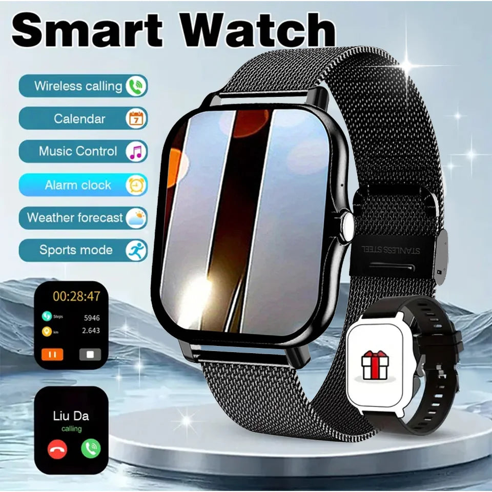 Hot Sale Fashion 2025 New Smart Watchs Bluetooth Call Message Reminder 24 Hour Health Monitor Smart Watch Gift for Men and Women
