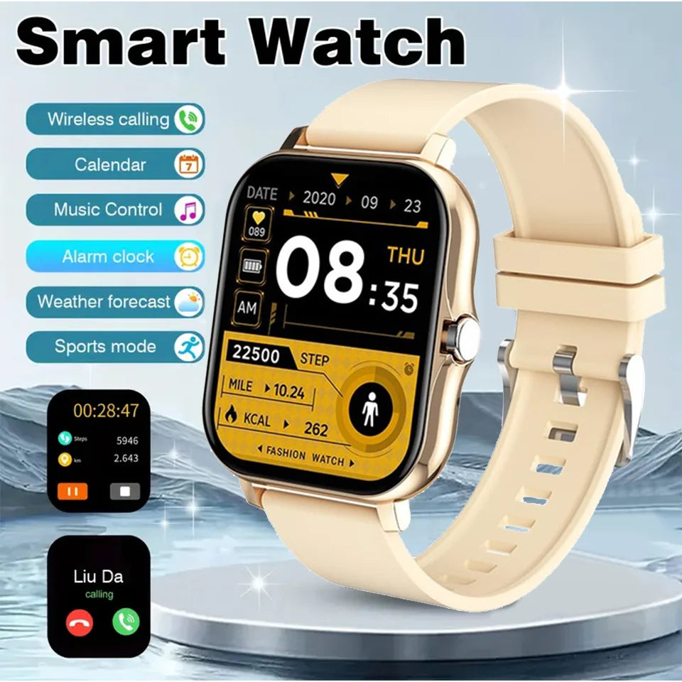 Hot Sale Fashion 2025 New Smart Watchs Bluetooth Call Message Reminder 24 Hour Health Monitor Smart Watch Gift for Men and Women
