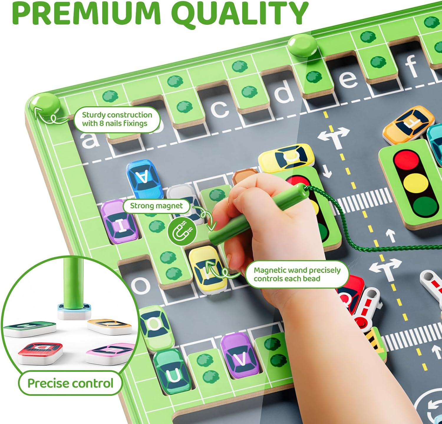 Magnetic Alphabet Maze Puzzle – Montessori Fine Motor Skill Toy for Preschool Learning | Valentine’s Day Gift for Boys & Girls