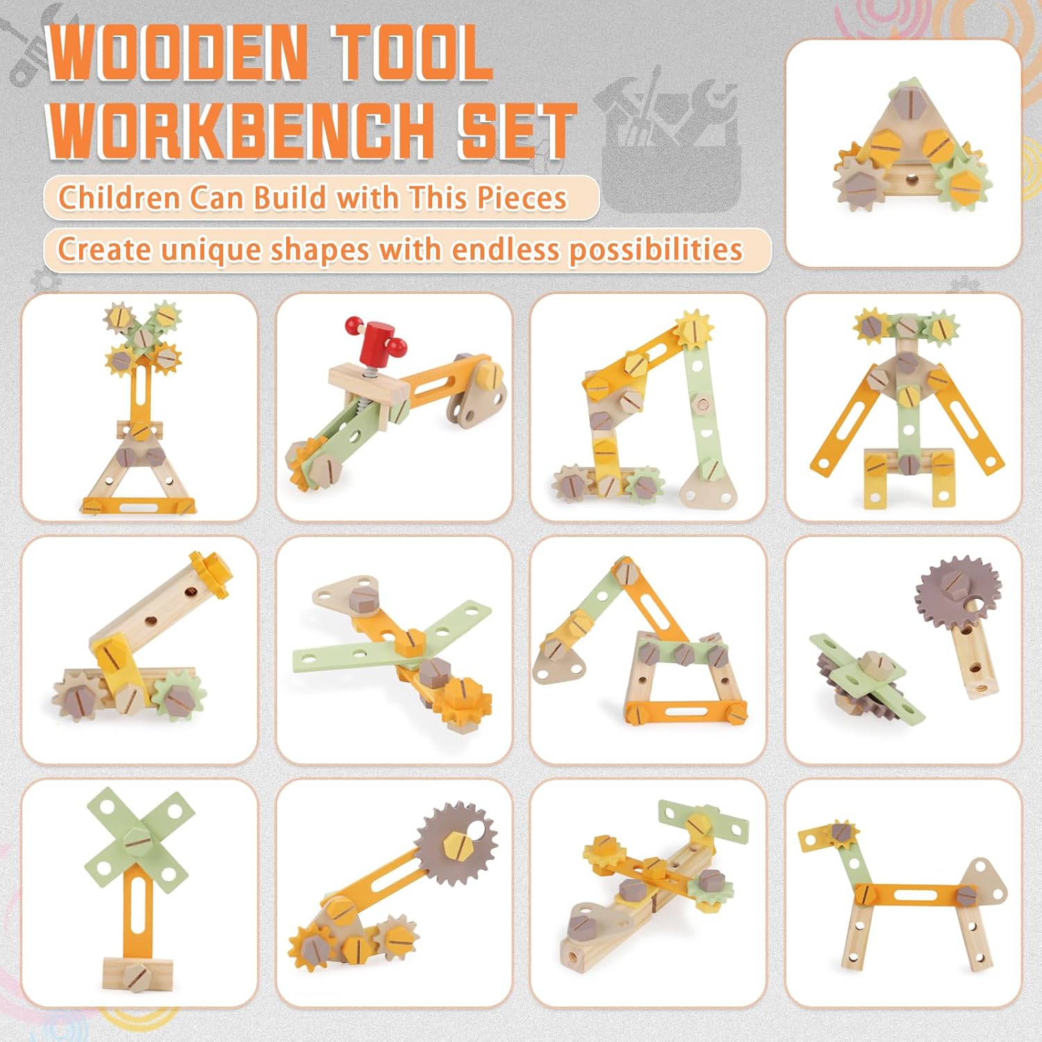 Wooden Kids Tool Bench – DIY Simulation Repair Play Set for Boys & Girls Ages 3–5 | Educational Montessori Gift