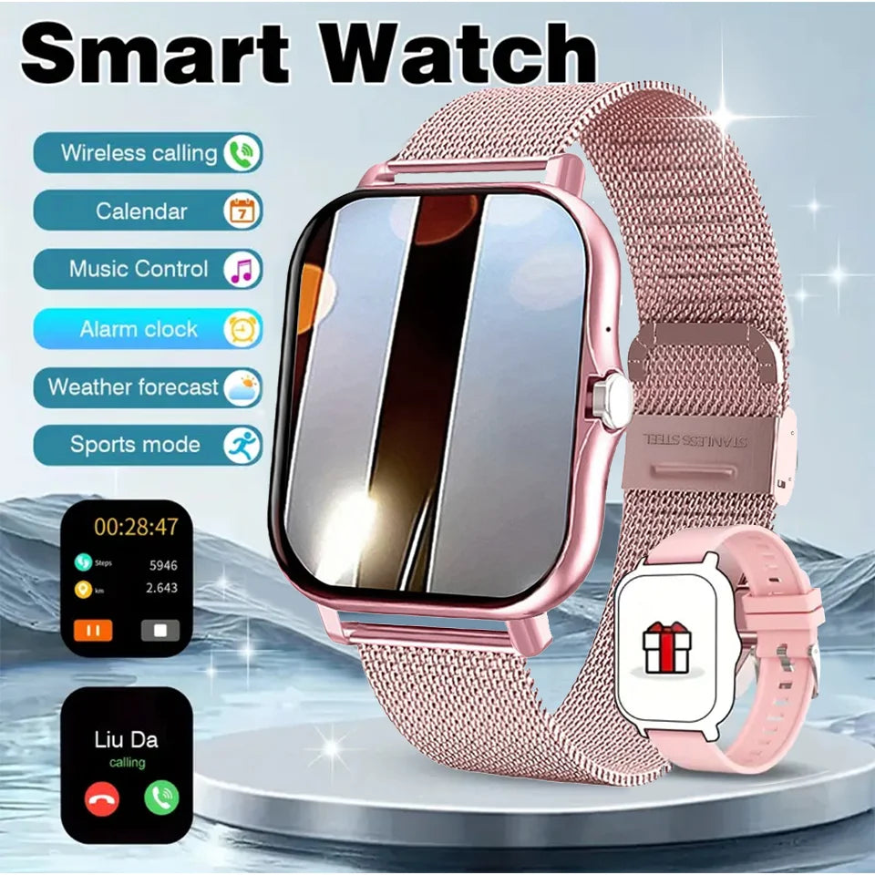 Hot Sale Fashion 2025 New Smart Watchs Bluetooth Call Message Reminder 24 Hour Health Monitor Smart Watch Gift for Men and Women