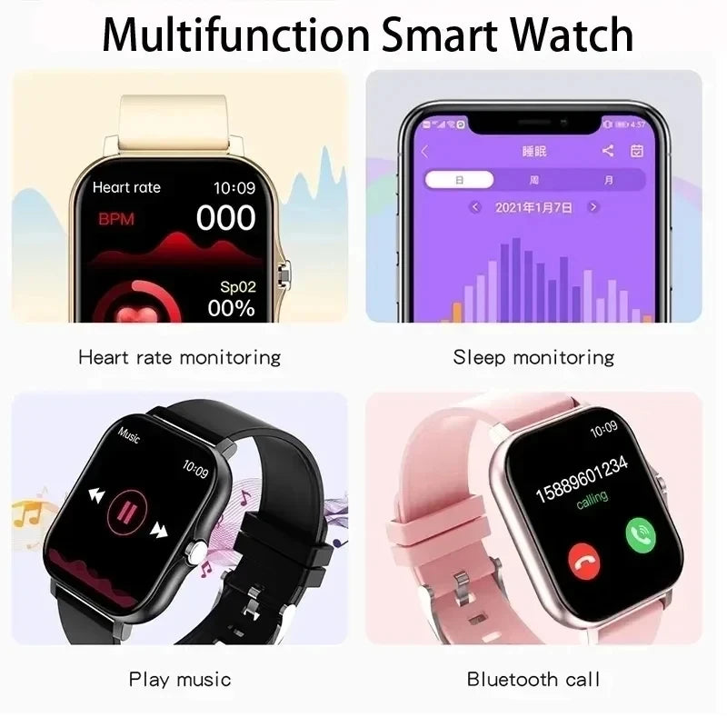 Hot Sale Fashion 2025 New Smart Watchs Bluetooth Call Message Reminder 24 Hour Health Monitor Smart Watch Gift for Men and Women