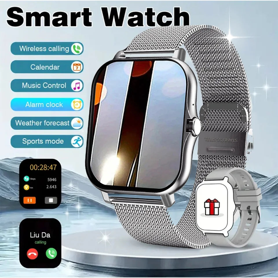 Hot Sale Fashion 2025 New Smart Watchs Bluetooth Call Message Reminder 24 Hour Health Monitor Smart Watch Gift for Men and Women