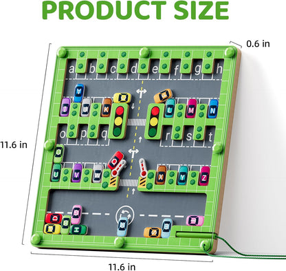 Magnetic Alphabet Maze Puzzle – Montessori Fine Motor Skill Toy for Preschool Learning | Valentine’s Day Gift for Boys & Girls