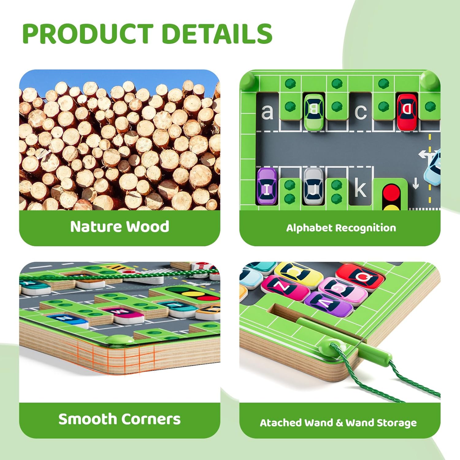 Magnetic Alphabet Maze Puzzle – Montessori Fine Motor Skill Toy for Preschool Learning | Valentine’s Day Gift for Boys & Girls