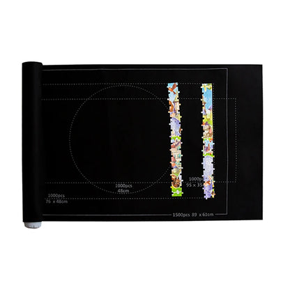 Puzzle Roll-Up Felt Mat – Portable Jigsaw Playmat for Up to 1500 Pieces | Puzzle Accessories (Mat Only)