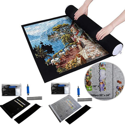 Puzzle Roll-Up Felt Mat – Portable Jigsaw Playmat for Up to 1500 Pieces | Puzzle Accessories (Mat Only)
